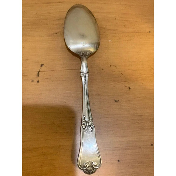 Vintage Antique 1847 Rogers Bros-12 Lotus Pattern Silverplate Serving Spoon - Picture 3 of 8